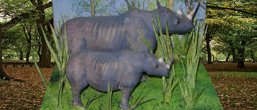 Rhinoceros Paper Craft 3d Model